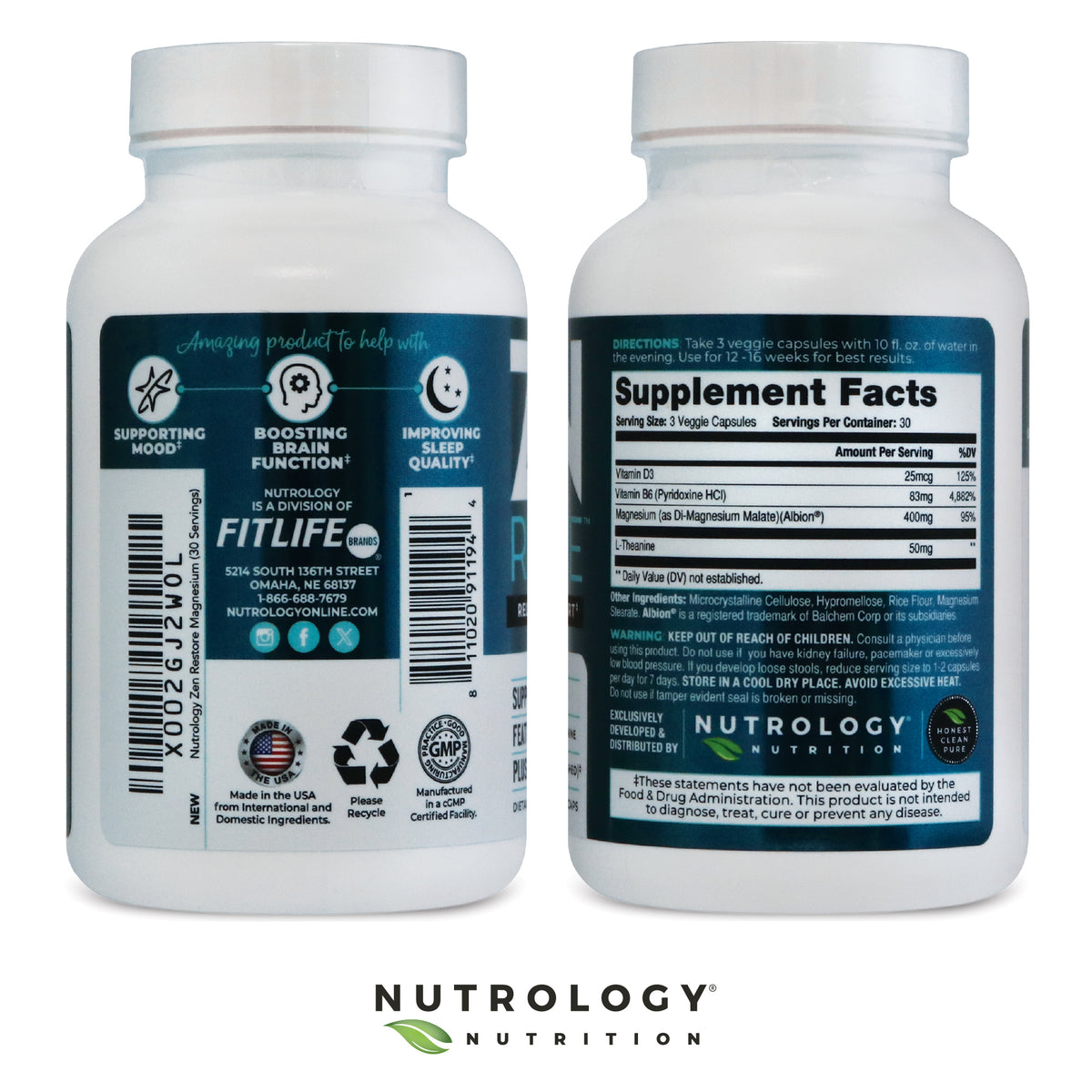 Nutrology | Zen Restore - Relaxation & Sleep Support
